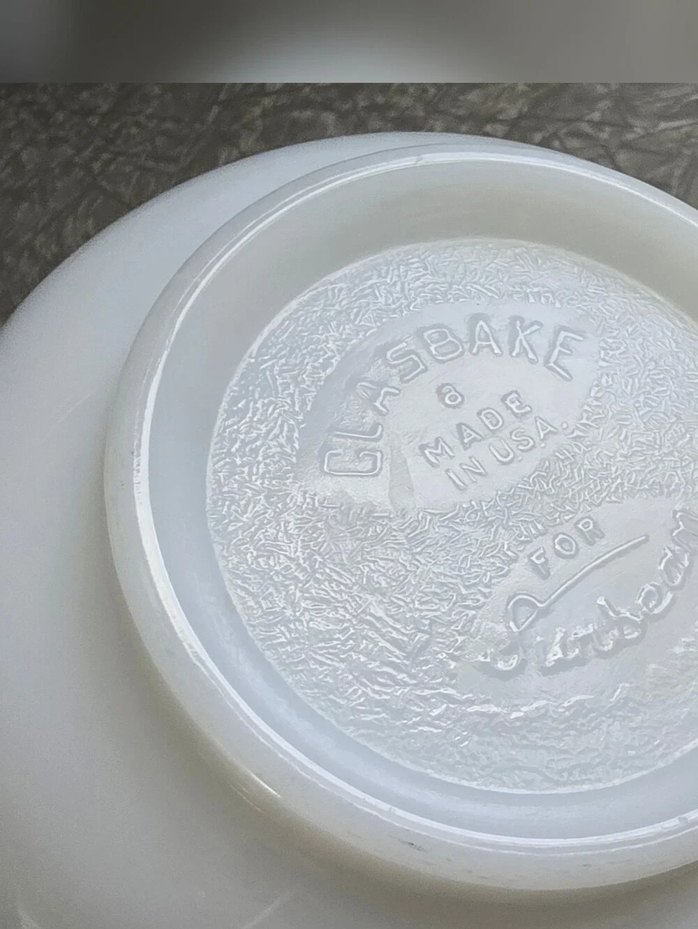 Vintage Glasbake Sunbeam Milk Glass Mixing Bowl